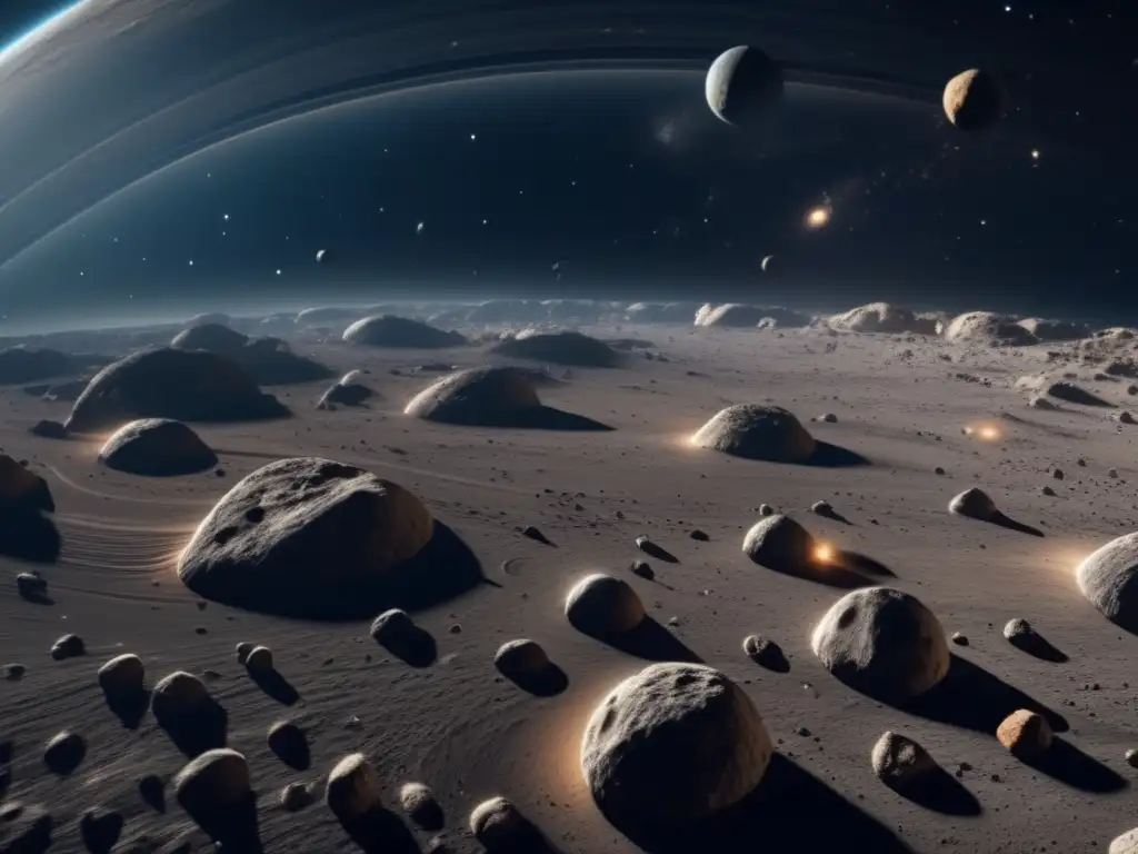 Exploración del cinturón de asteroides en 8k: vasta belleza cósmica