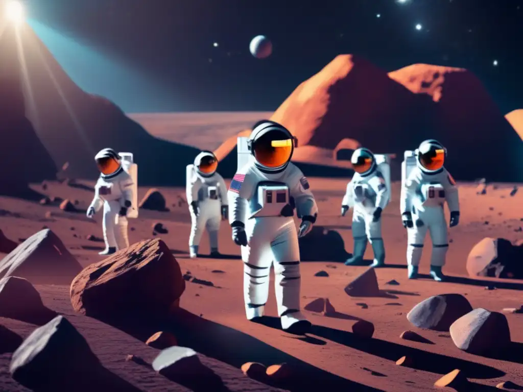 Exploración espacial con realidad aumentada: Astronautas, asteroides y tecnología futurista