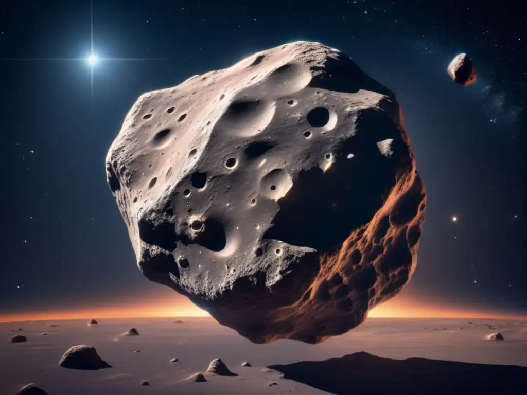 Fascinante asteroide irregular en el espacio: capturando la belleza de los asteroides irregulares