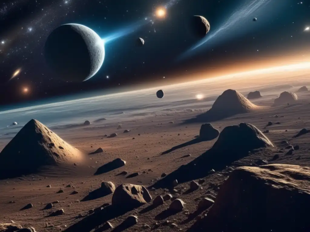 Fascinante imagen de asteroides y dioses del Olimpo en el cosmos