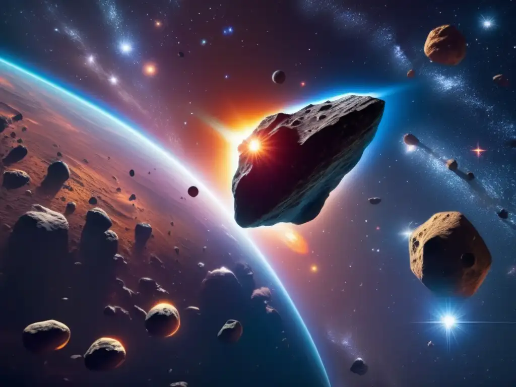 Fenómenos rotura actividad asteroides en el espacio