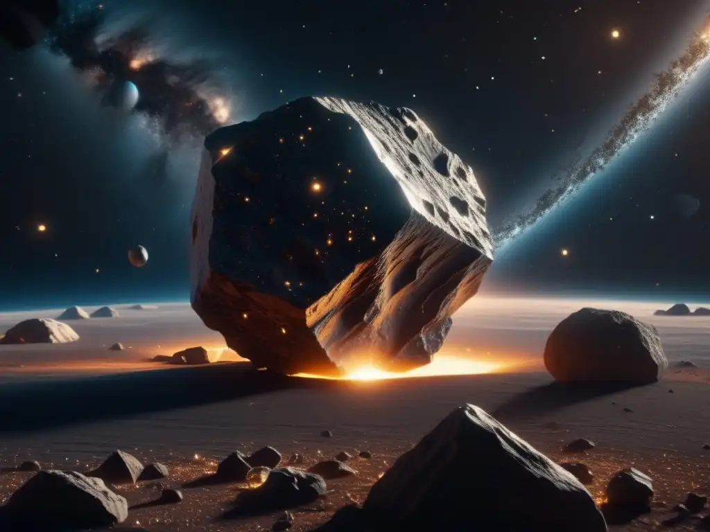 Fragmentación de asteroides en el espacio: Vista impresionante de un asteroide fragmentado en tiempo real
