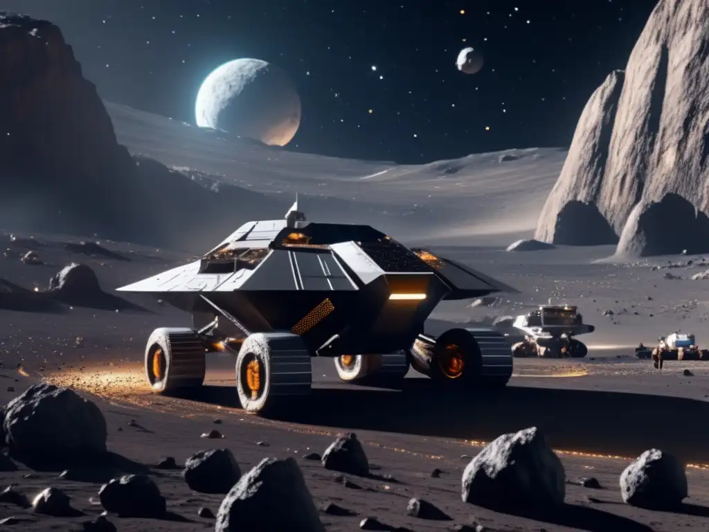 Futura minería espacial en el Cinturón de Asteroides: Exploración y aprovechamiento de recursos en un paisaje estelar (110 caracteres)