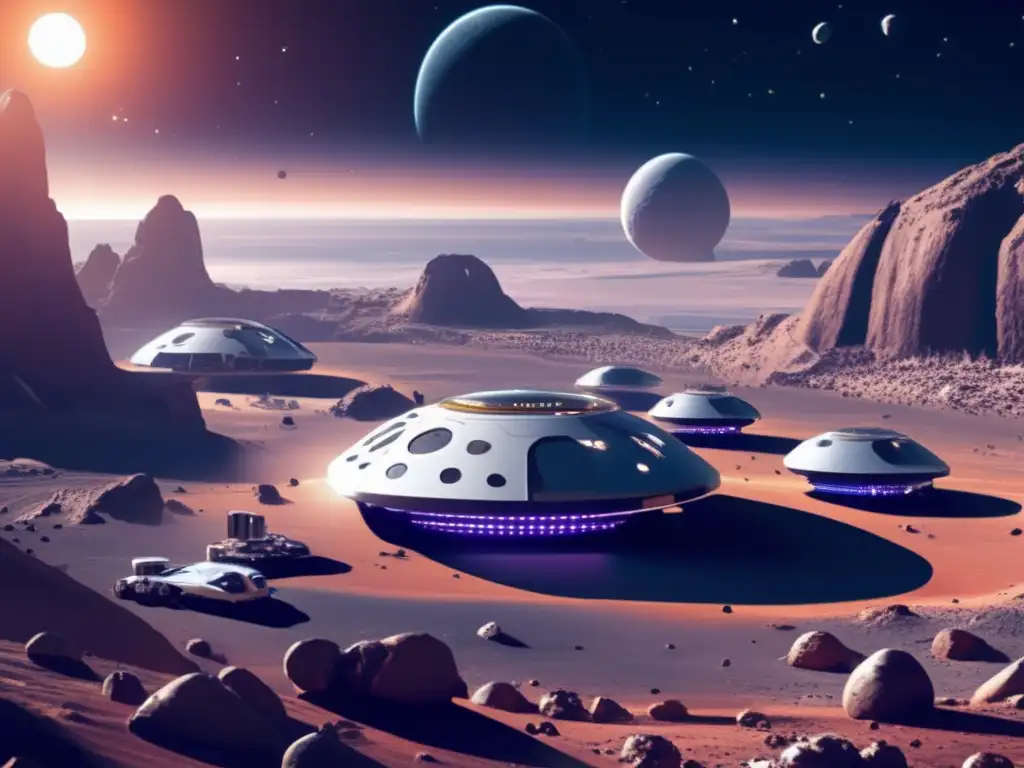 Futuro colonia espacial en asteroide - Exploración de asteroides para recursos espaciales