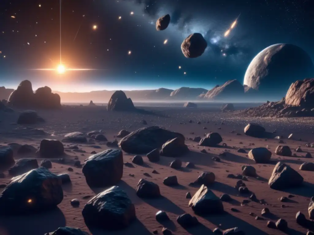 Futuro extracción minera asteroides: Asteroides infinitos, minerales valiosos y nave espacial tecnológica