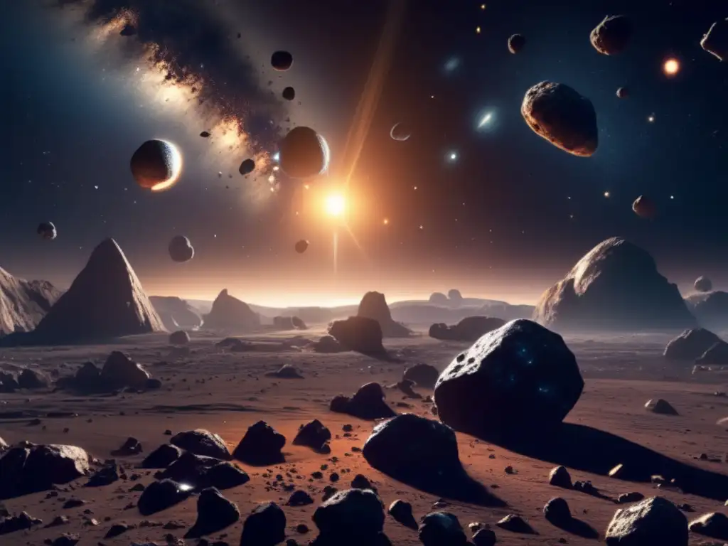 Historia de los asteroides en el sistema solar: una imagen cinematográfica impresionante muestra un vasto expanse estrellado