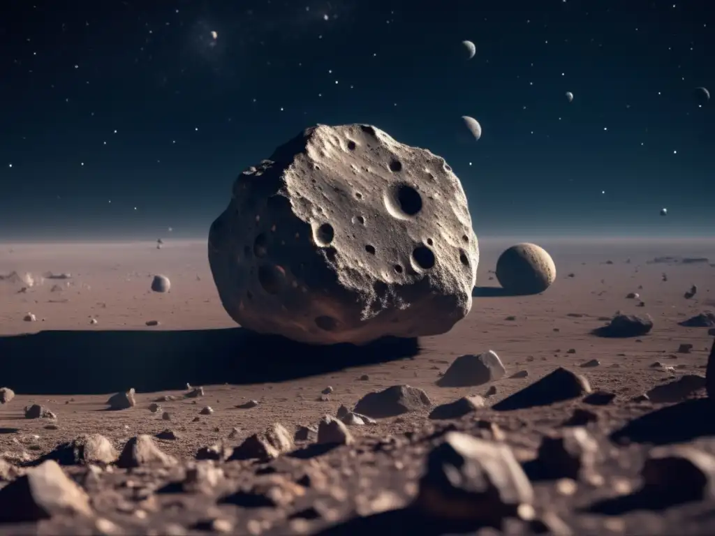 Historias de asteroides redescubiertos: imagen impresionante de un asteroide rocoso en el espacio, con cráteres y una belleza misteriosa