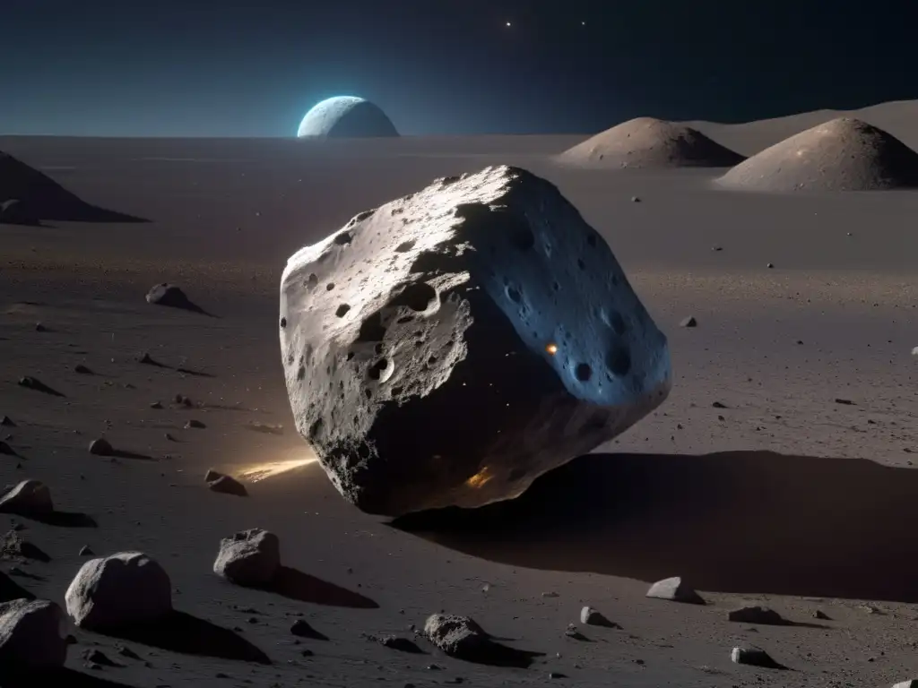 Imagen en alta resolución del asteroide Bennu, revelando detalles de su superficie y la historia de origen de los asteroides en el universo