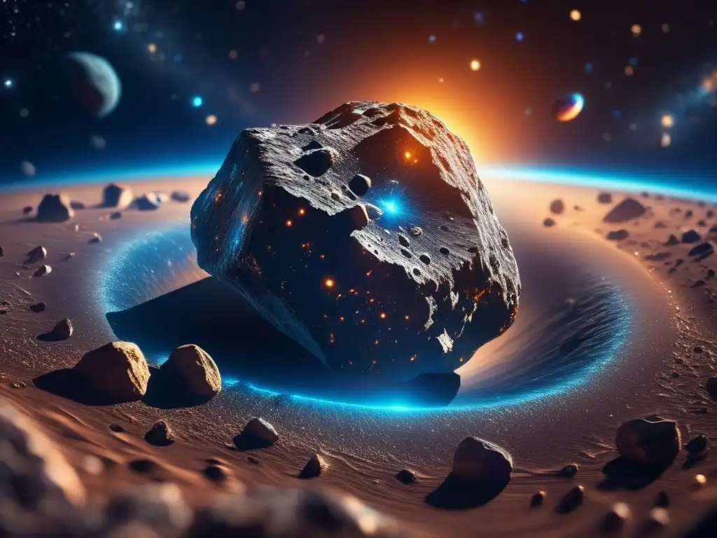 Imagen asombrosa 8k muestra asteroide en el espacio - Beneficios económicos explotación asteroides
