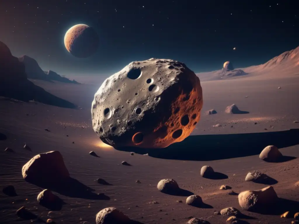 Imagen: Asteroide Borrelly con tecnología de propulsión iónica