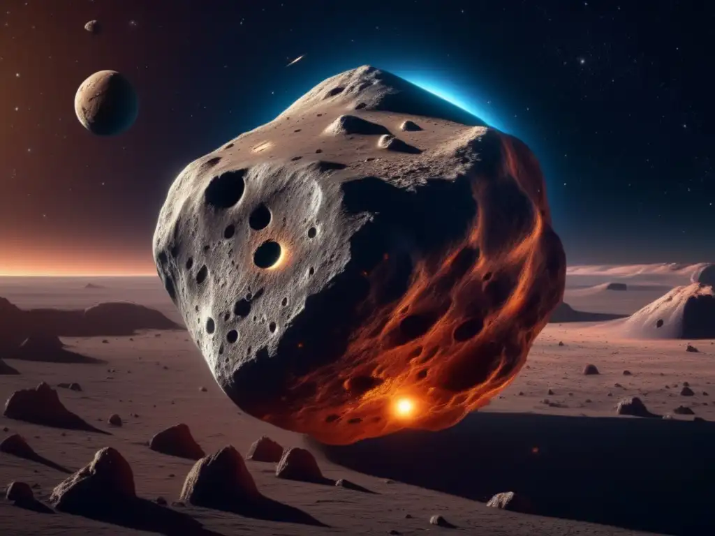 Imagen: Asteroide colosal en espacio con estación espacial y terraformación (+beneficios de la terraformación de asteroides)