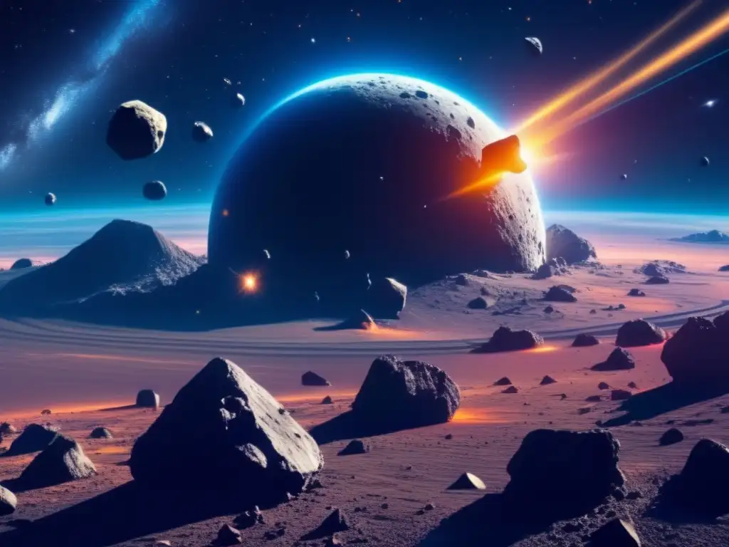 Imagen: Asteroide en el espacio - Tratados internacionales sobre asteroides
