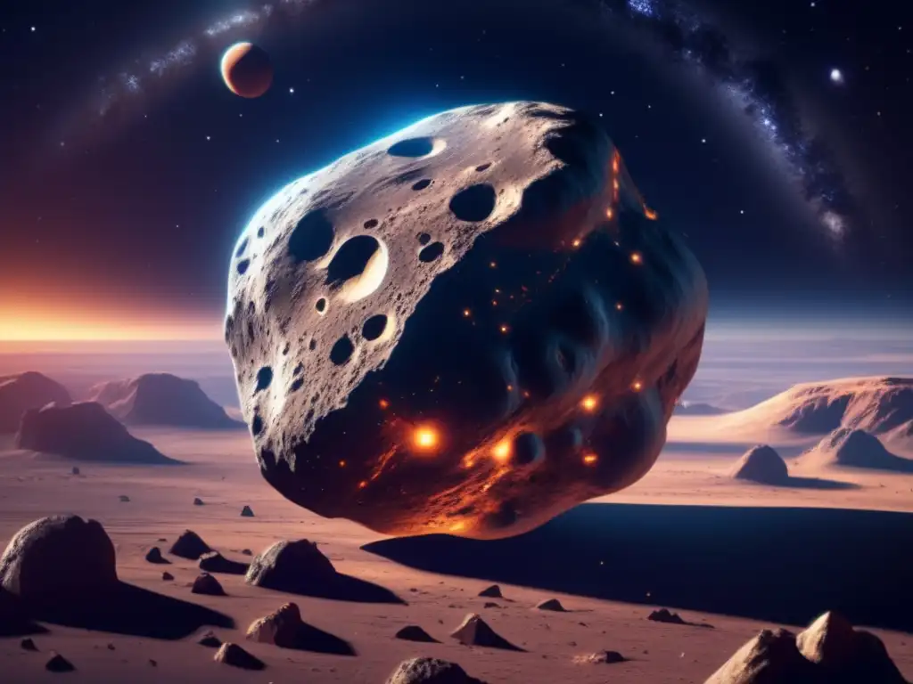 Imagen: Asteroide masivo en el espacio - Historia de los asteroides en el sistema solar