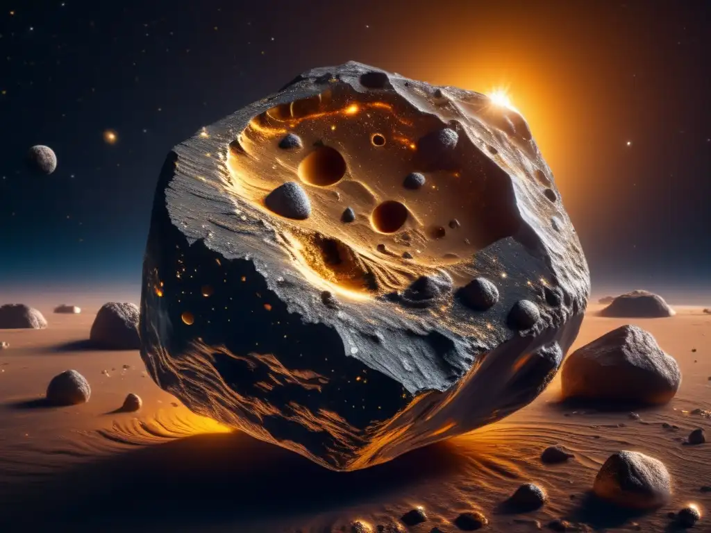 Imagen de Psyche, asteroide de oro, con patrones y texturas