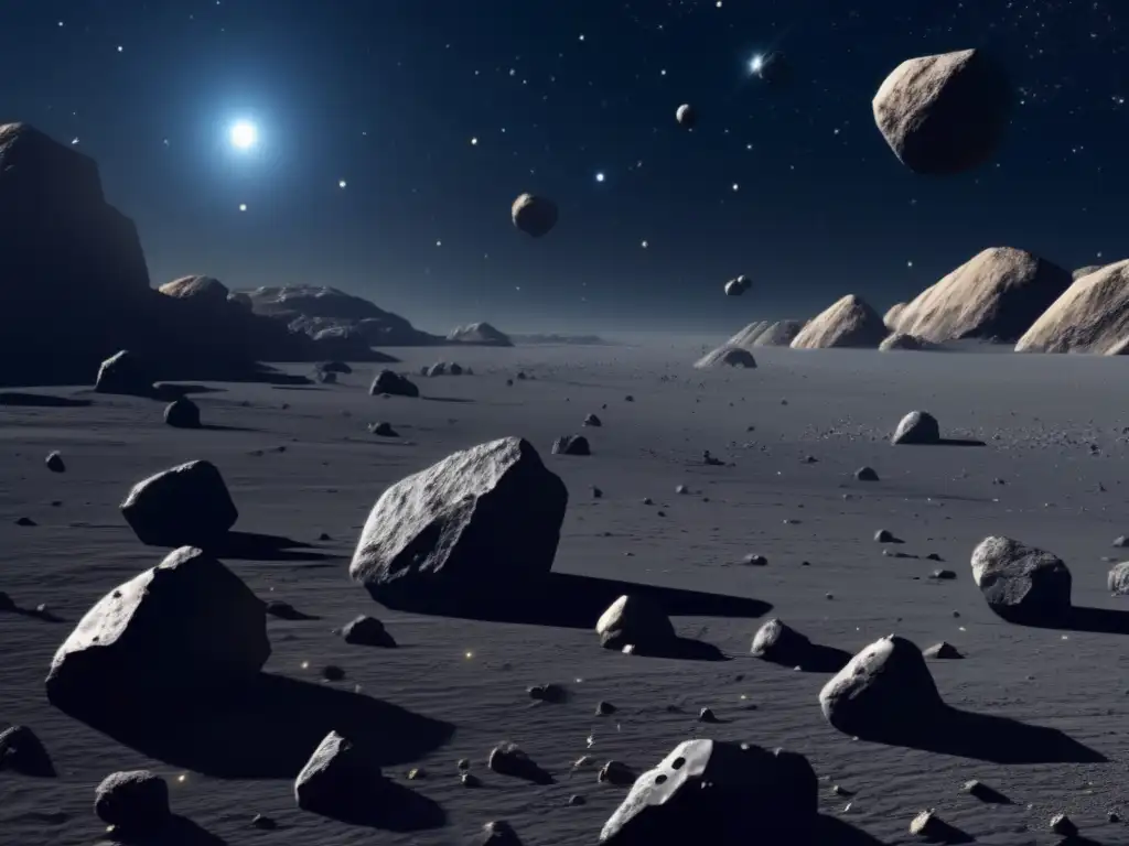 Imagen de asteroides: Dinámica asteroides simulaciones digitales en el espacio