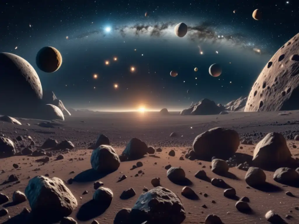 Imagen 8K de asteroides en el espacio: Legislación Espacial Asteroides