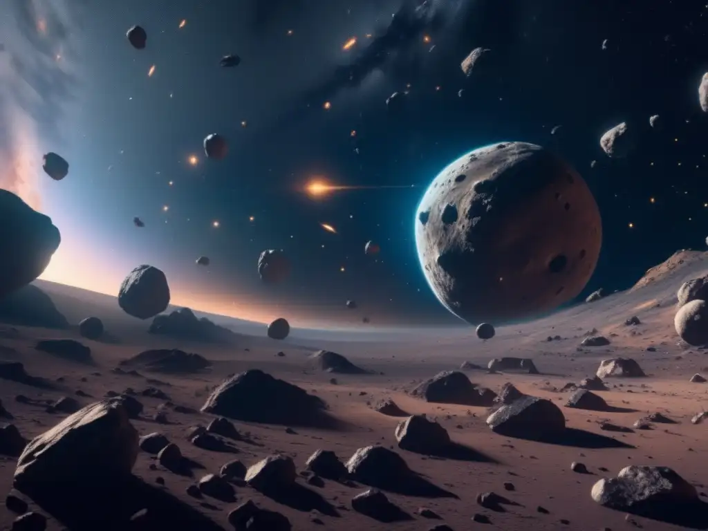 Imagen de campo de asteroides: Explorando el beneficio humano