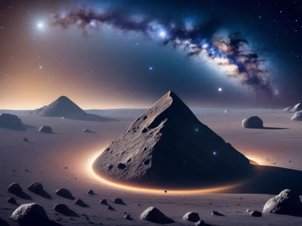 Imagen: Expanse de espacio con asteroides y nave futurista