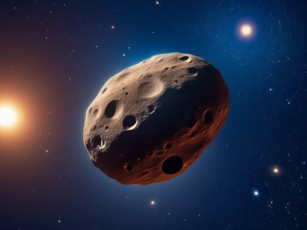 Imagen de la exploración del asteroide 511 Davida en el espacio: grandioso y misterioso