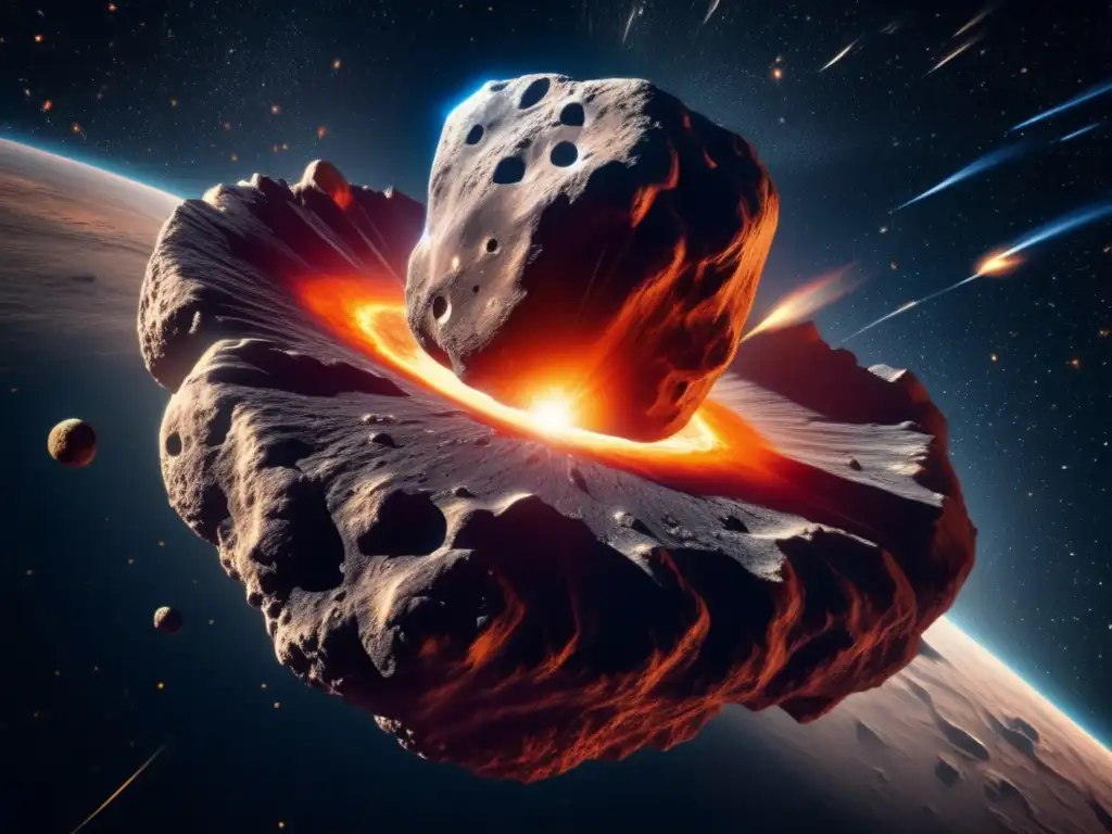 Imagen impactante de asteroide gigante acercándose a la Tierra con velocidad y poder