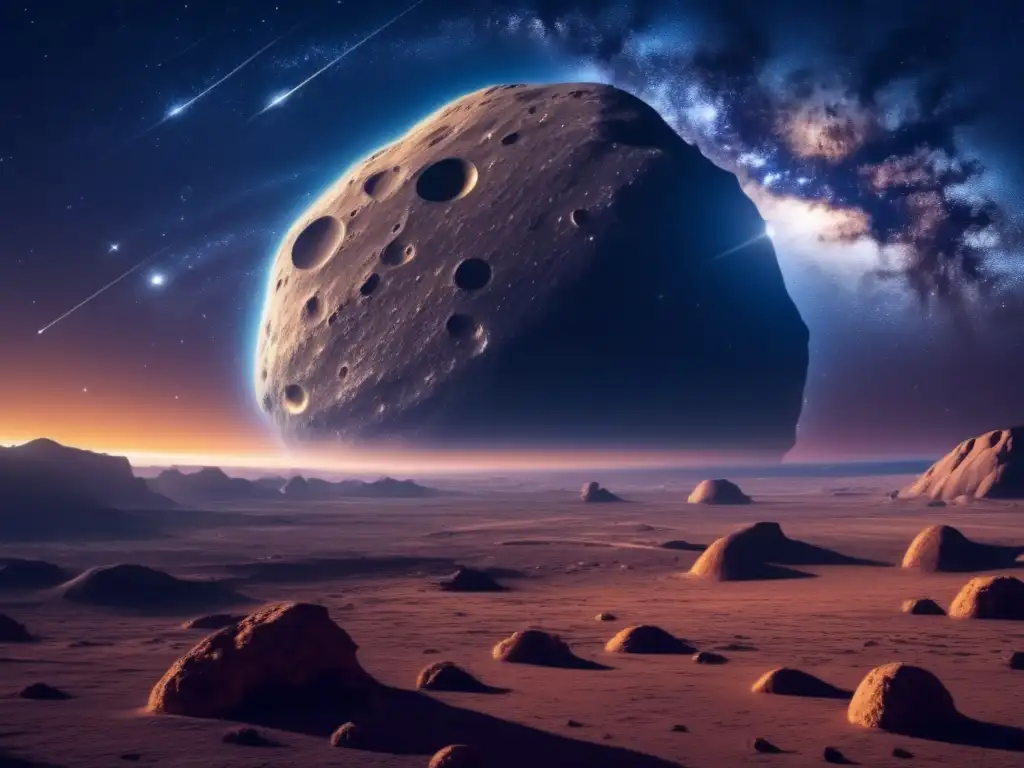 Imagen impactante de un asteroide gigante y la gravedad que distorsiona las estrellas
