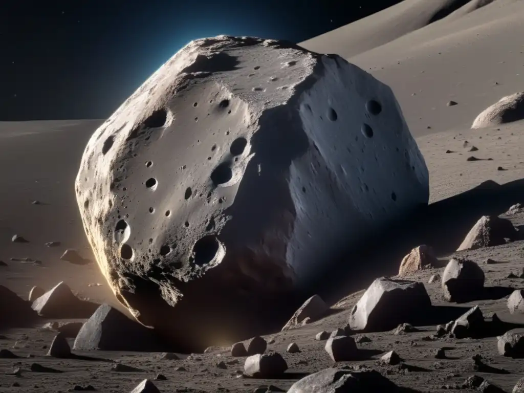Imagen impactante del asteroide Bennu, revelando su superficie rugosa y texturizada
