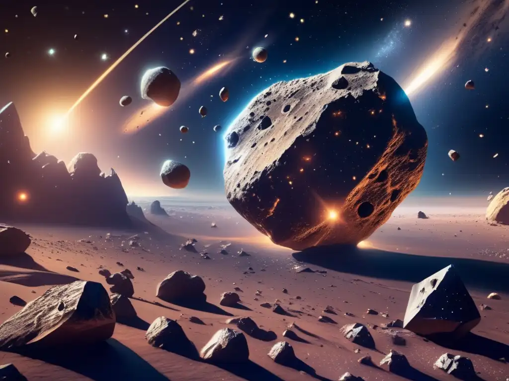 Imagen impactante de asteroides en el espacio: clave supervivencia humana en el espacio