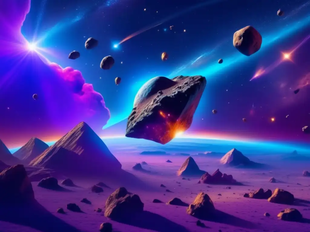 Imagen impactante: Asteroides flotando en una nebulosa, revelando su composición y detalles