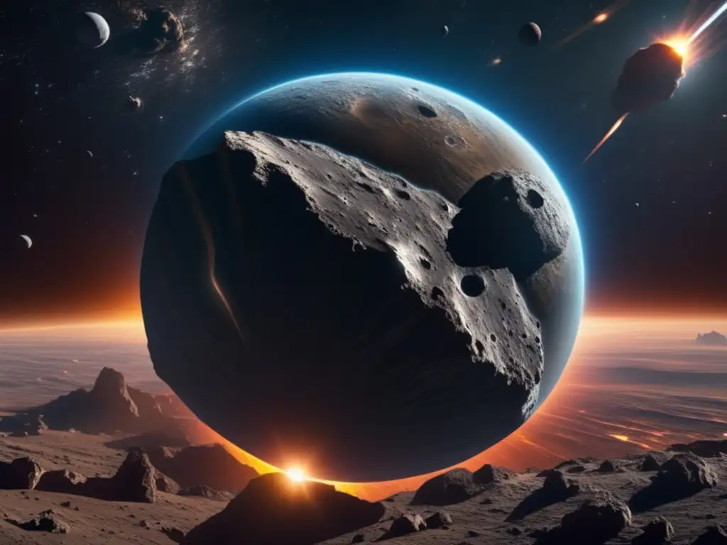 Imagen impactante de asteroides: peligro y universo