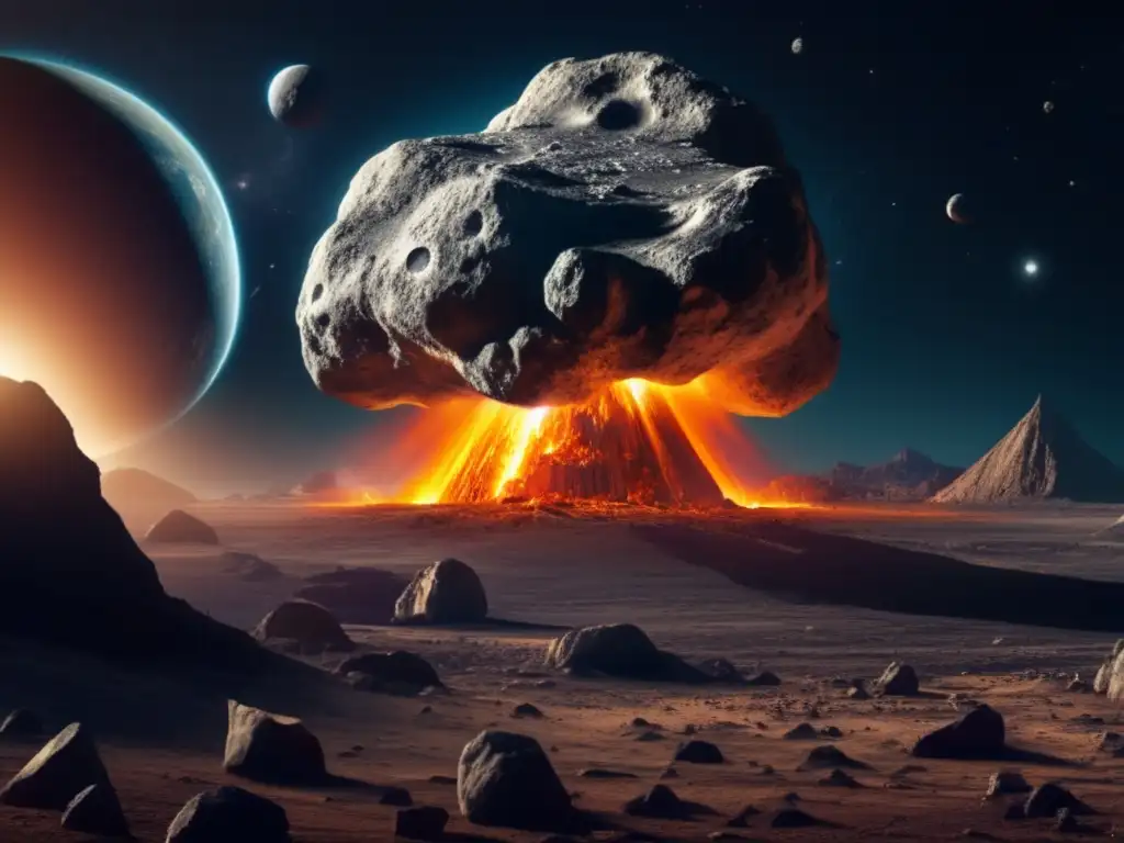 Imagen impactante de asteroides: Riesgos y prevención (Derechos de propiedad asteroides)