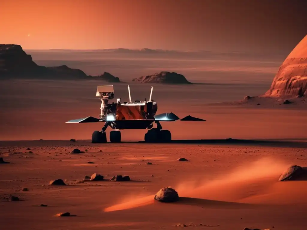 Imagen impactante de Marte al atardecer