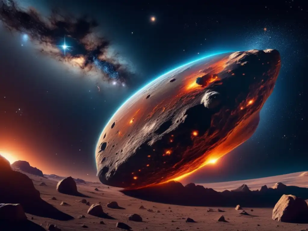 Imagen impactante: belleza misteriosa del espacio, asteroide en resonancias orbitales