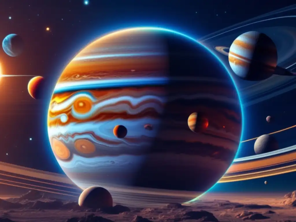 Imagen impactante del sistema solar con la órbita de la Tierra sincronizada con Júpiter