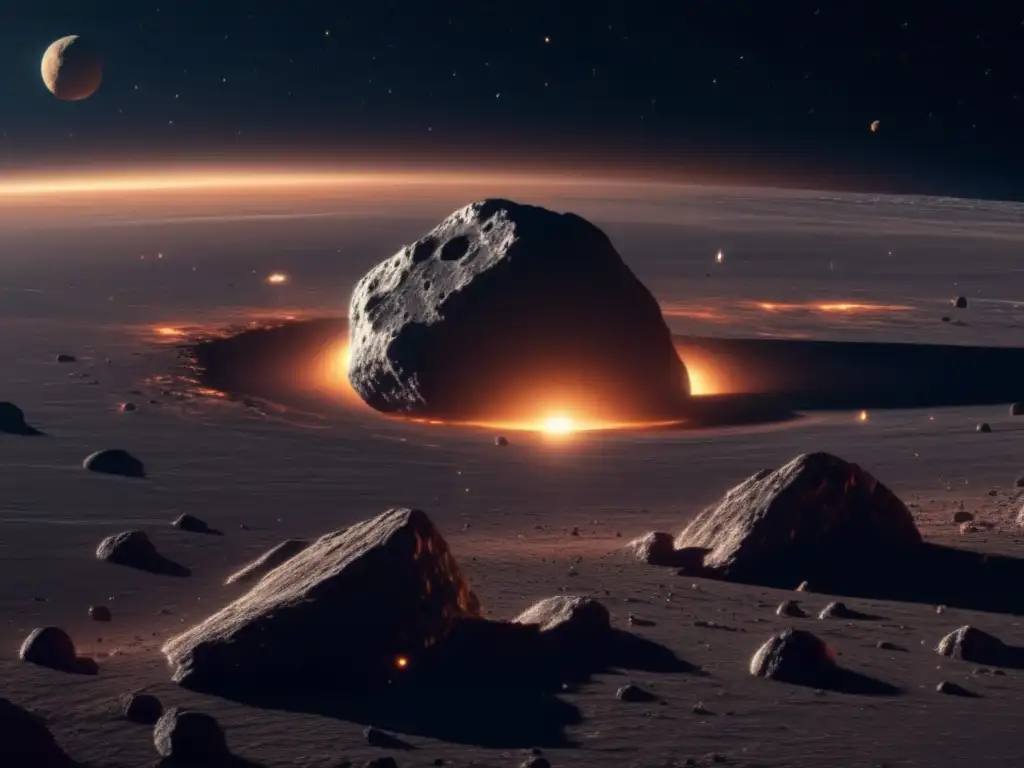 Imagen impactante de la predicción de trayectorias de asteroides en el espacio estelar