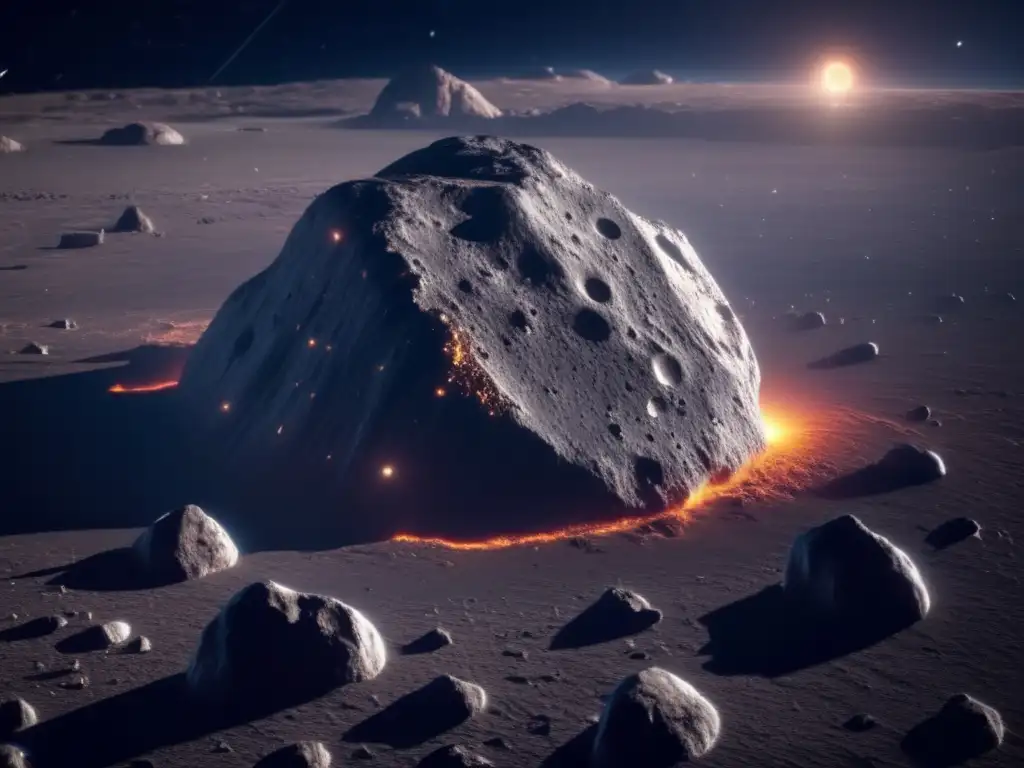 Imagen impresionante de un asteroide en el espacio con sensores térmicos