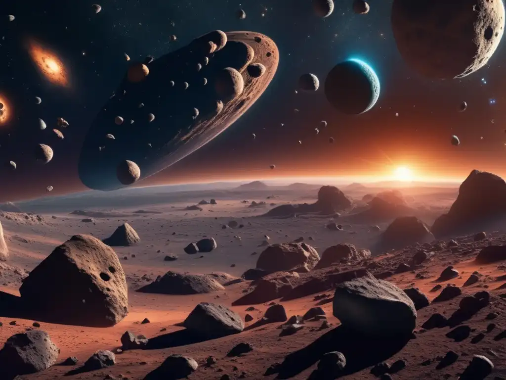 Imagen impresionante 8k de asteroides en el espacio - Importancia ética de la defensa planetaria