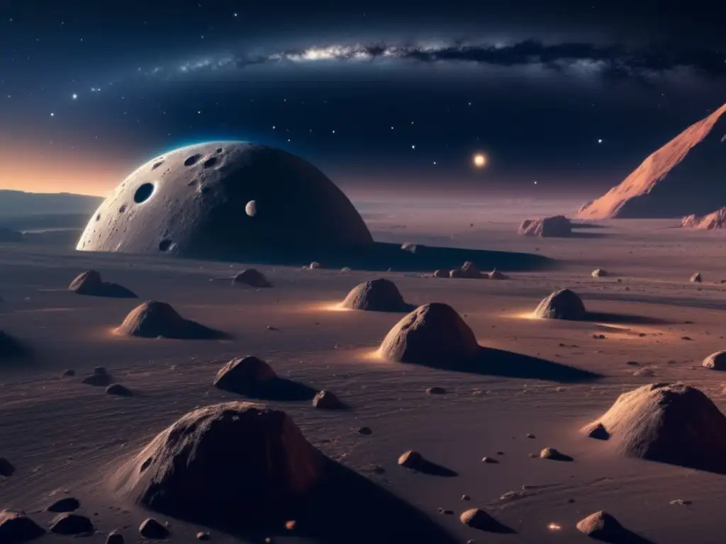 Imagen impresionante de cinturón de asteroides en 8K, revelando su belleza y misterio