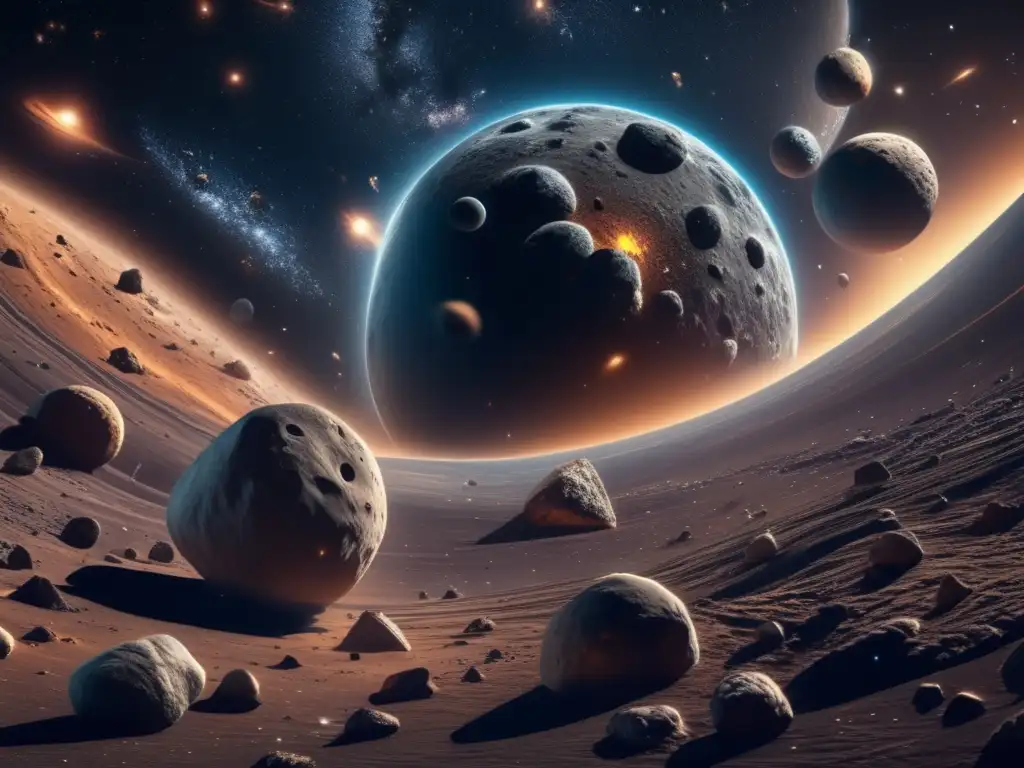 Imagen impresionante 8k muestra vastedad espacio, relación asteroides y cuerpos celestiales