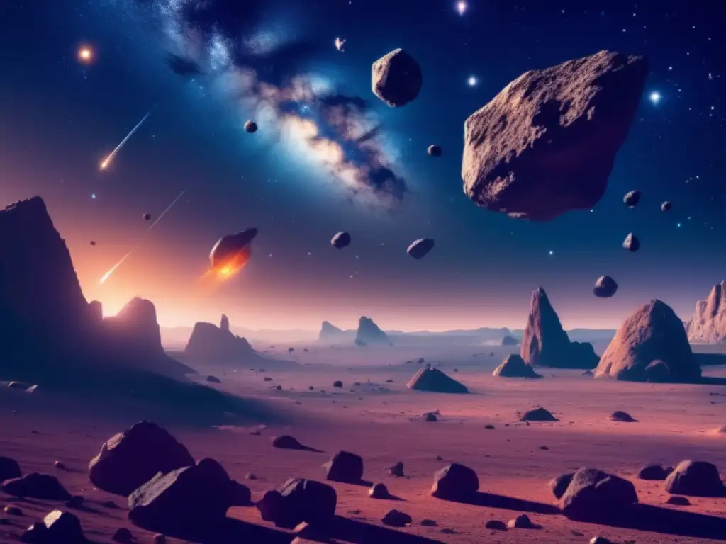Imagen: Minería de asteroides en el universo