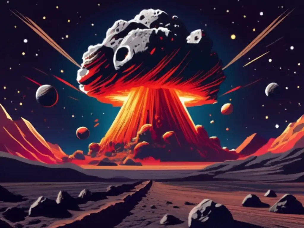 Impacto asteroidal: escena impresionante y devastadora