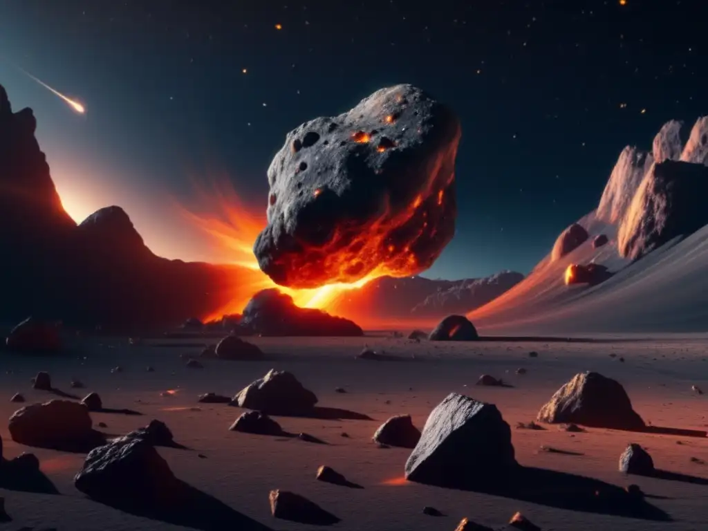 Impacto asteroide: minero espacial recolecta recursos en el espacio