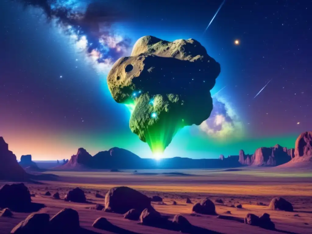 Impacto asteroide tierra exploración: Noche estrellada