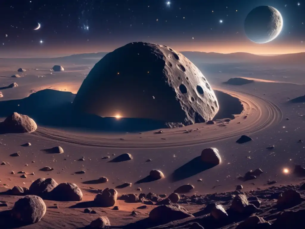 Impacto asteroide tierra: escena nocturna 8k impresionante con cosmos