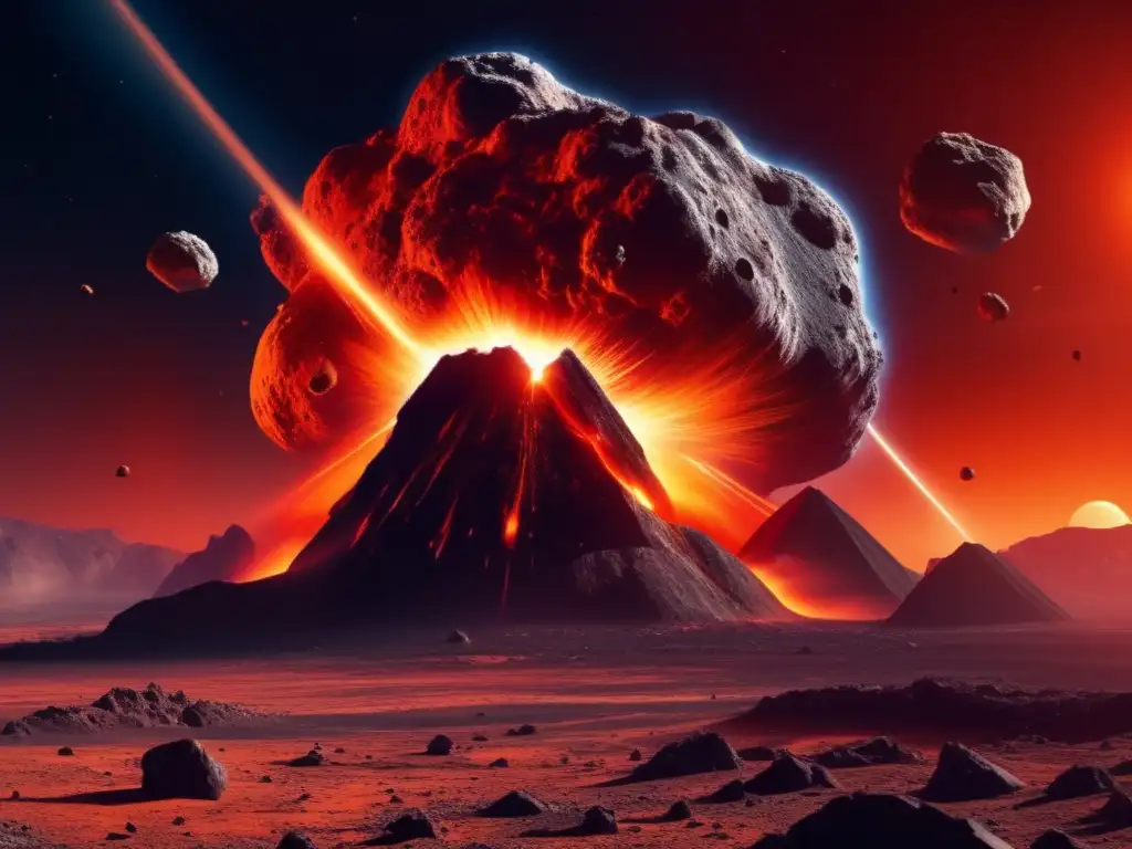 Impacto asteroides tierra: colisión dramática, destrucción dinámica