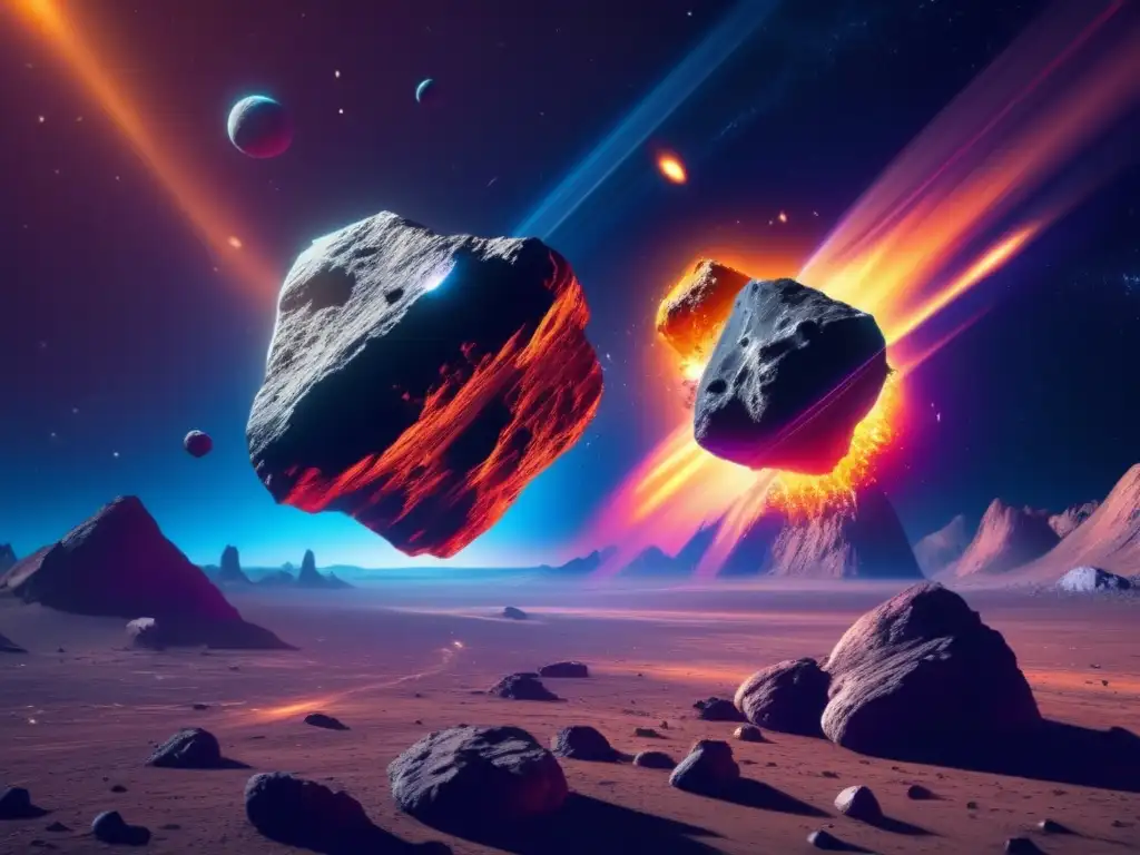 Impacto de asteroides en VR: colisión épica de dos asteroides en el espacio