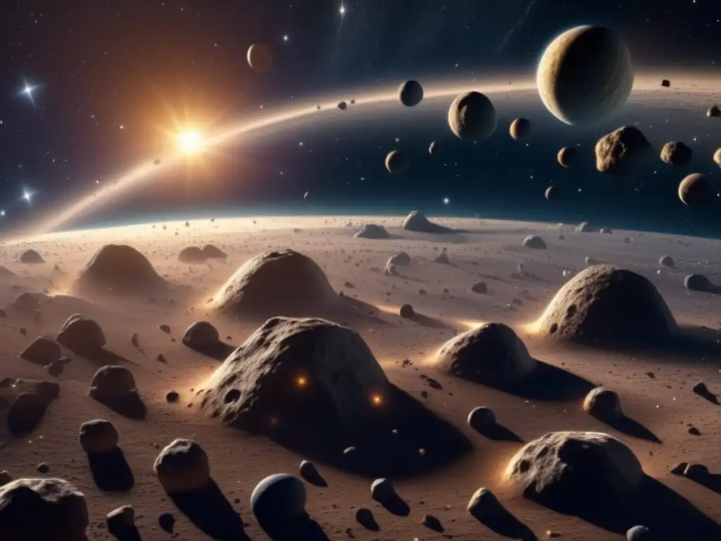 Impacto asteroides Marte órbitas en el espacio