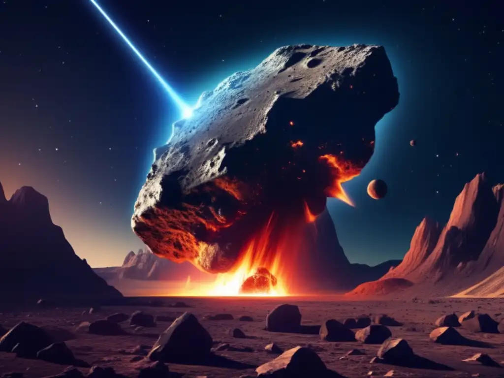 Impacto asteroides biodiversidad terrestre: Asteroide amenazante hacia la frágil Tierra