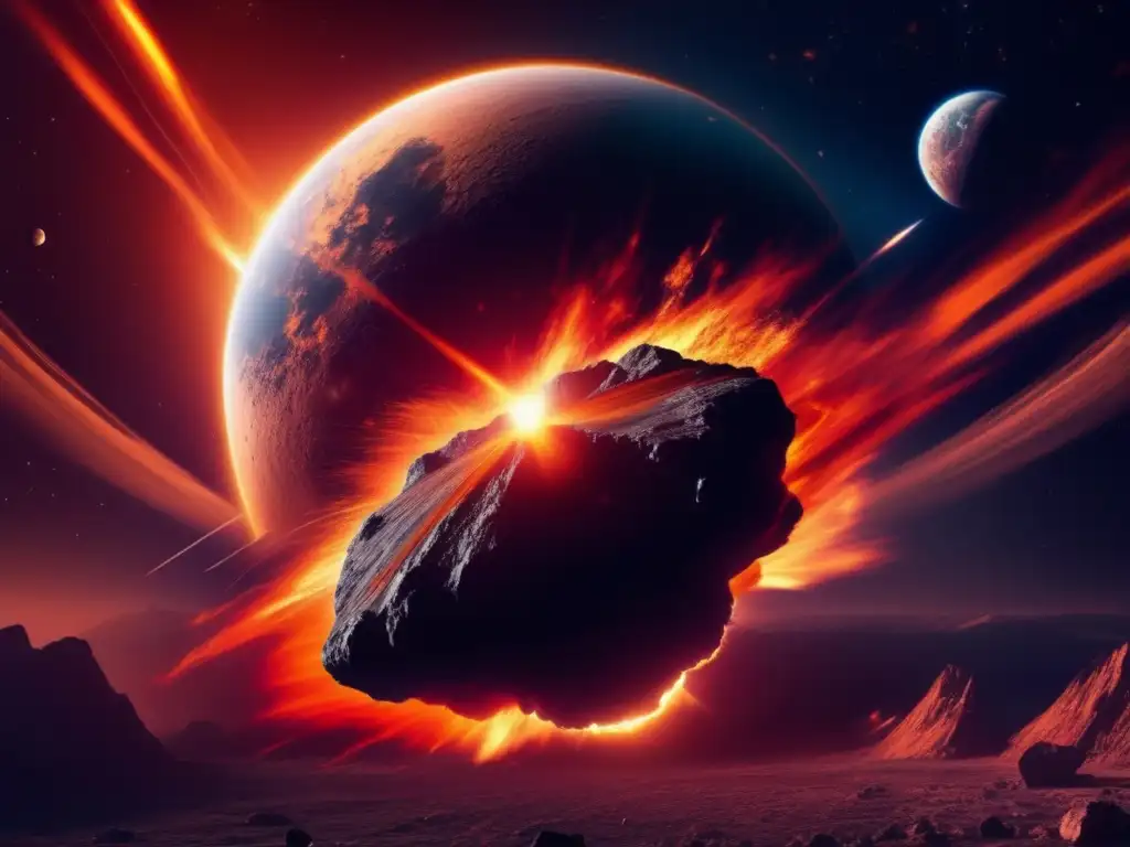 Impacto de asteroides en la Tierra: Aterrador imagen cinematográfica del colosal asteroide acercándose a la Tierra
