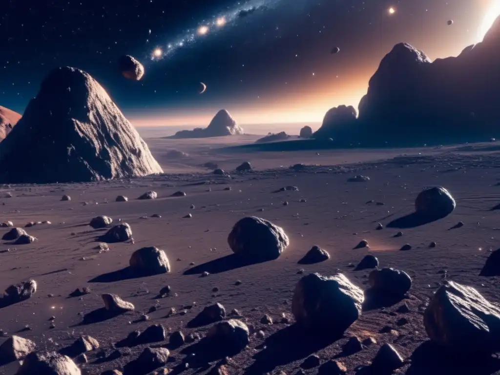 Impacto asteroides en la tierra: Deslumbrante imagen 8k muestra vasto espacio con campo de asteroides masivo