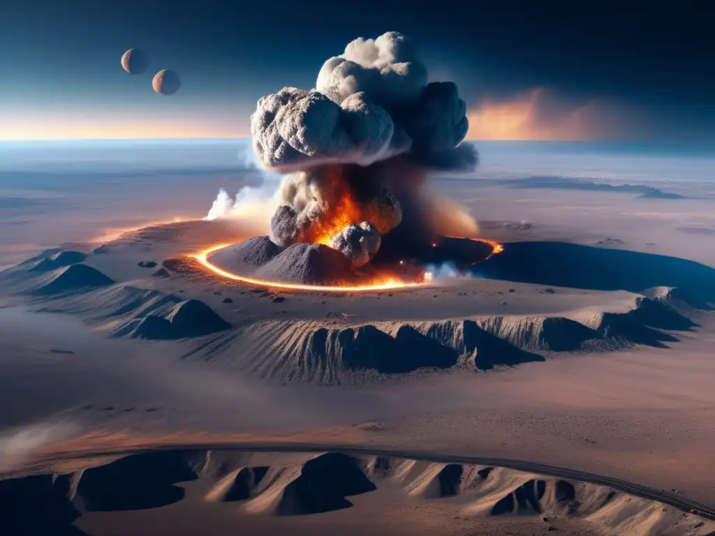 Impacto de asteroides en la Tierra - Escena impresionante de un impacto de asteroides en 8K